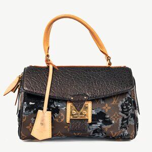 Louis Vuitton AW/10 Carrousel Monogram Fleur de Jais Sequined Velvet Handbag